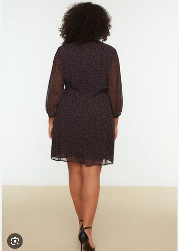 Bordo V Yaka Midi Elbise