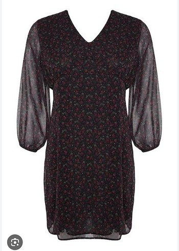 50 Beden Bordo V Yaka Midi Elbise