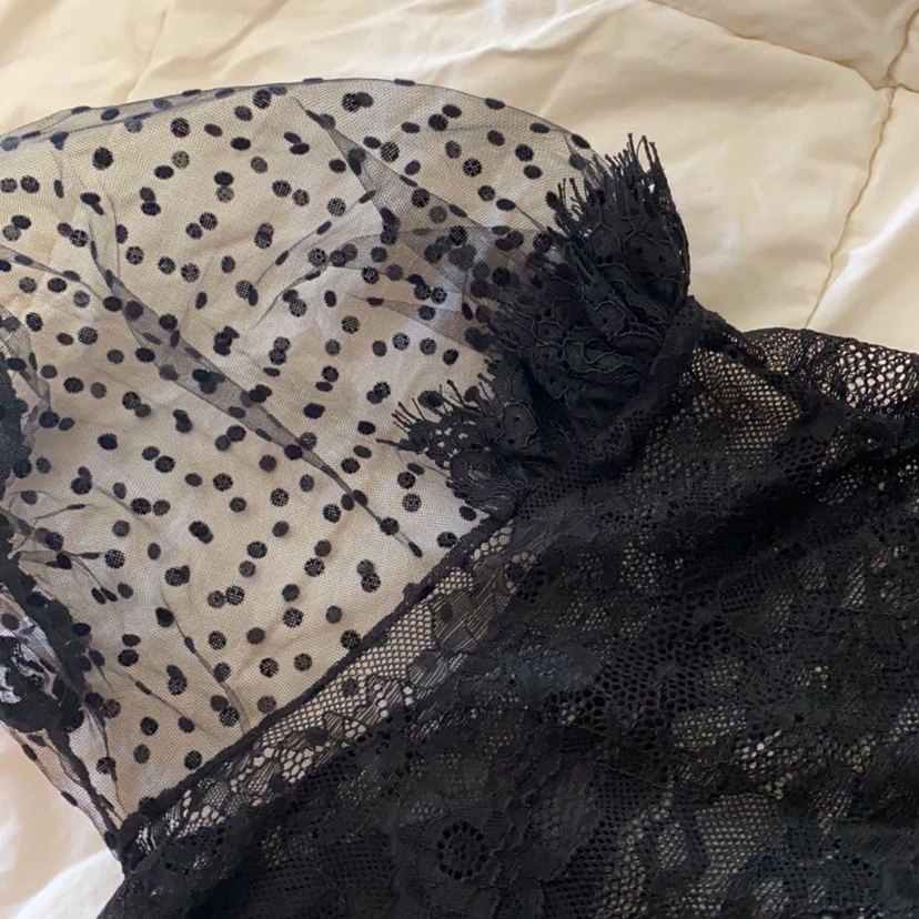 Gotik vintage bluz y2k - Görsel 3