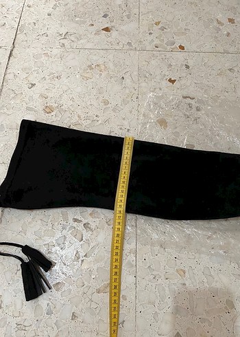 Siyah Süet Kadın Dizüstü Çizme - Görsel 6