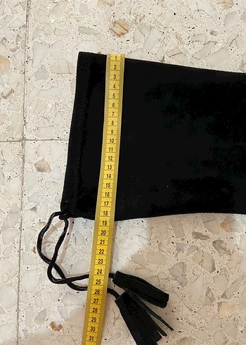 Siyah Süet Kadın Dizüstü Çizme - Görsel 5