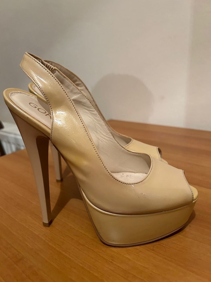 Bej Platform Topuklu Kadın Ayakkabı - Görsel 2