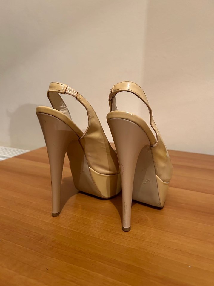 Bej Platform Topuklu Kadın Ayakkabı - Görsel 3