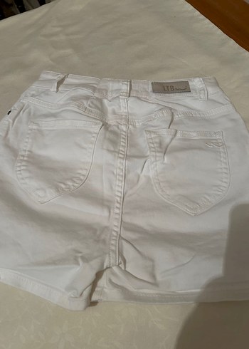 xs Beden Kadın Beyaz Pamuklu Mini Kot Şort