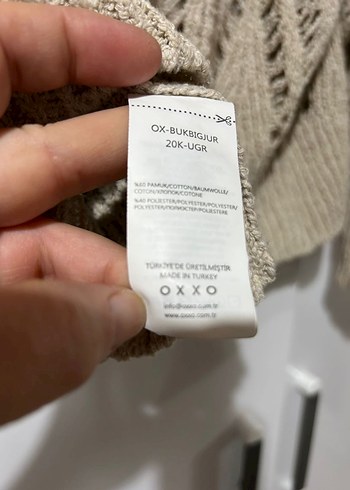 oxxo Bej Örgü Bohem Kadın Kazak