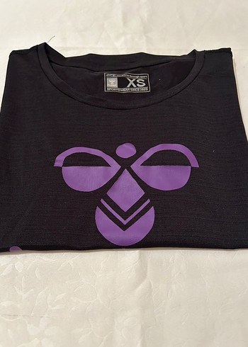 xs Beden Mor Baskılı Hummel Kadın Tişört