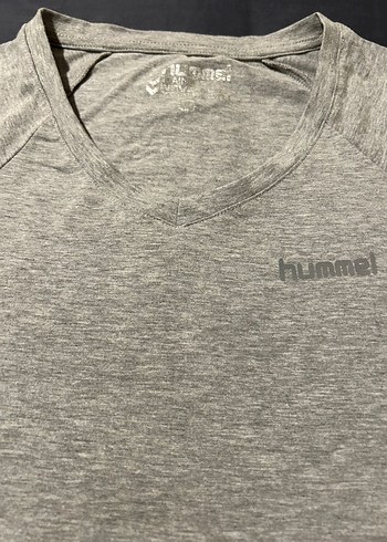 xs Beden Gri V Yakalı Kısa Kollu Kadın Tişört