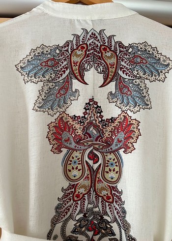 m Beden Bohem Uzun Beyaz Kadın Kimono