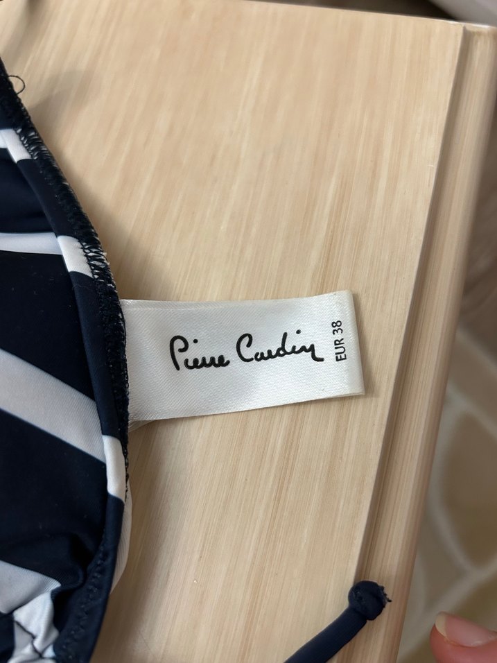 Lacivert Çizgili İp Askılı Bikini - Görsel 2