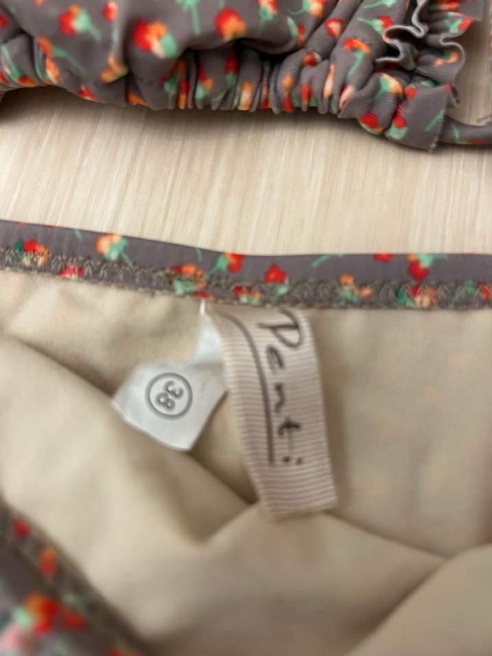 Kahve Renkli Bohem Fırfırlı Bikini - Görsel 2