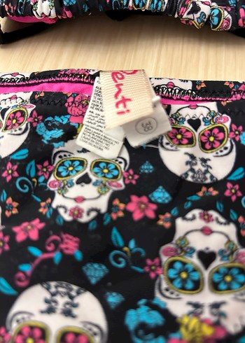 Çiçekli Kafatası Desenli  Bikini - Görsel 2