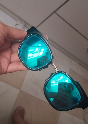 Kadın Mavi Biker Tarzı Gözlük