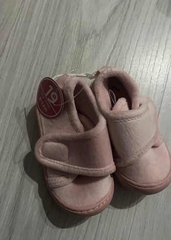 19 Beden pembe Renk Kız Çocuk Pudra Pembe Sıcak Ev Terliği