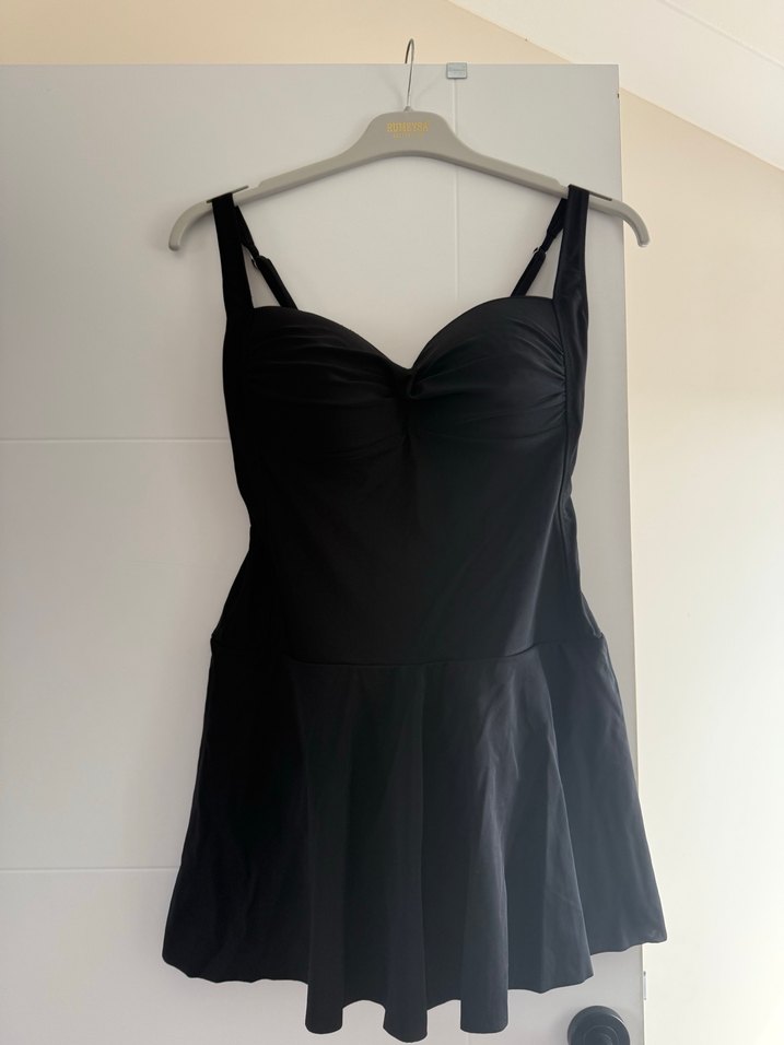 Siyah Gotik Drapeli Strappy Mayo - Görsel 3