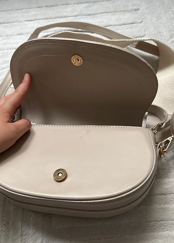 Bej Deri Tokalı Kadın Çanta - Görsel 2