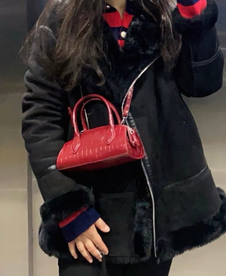 Siyah Deri Kürklü Biker Kadın Kışlık Ceket - Görsel 3