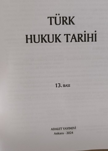 Türk Hukuk Tarihi Kitabı - Prof. Dr. Mustafa Avcı