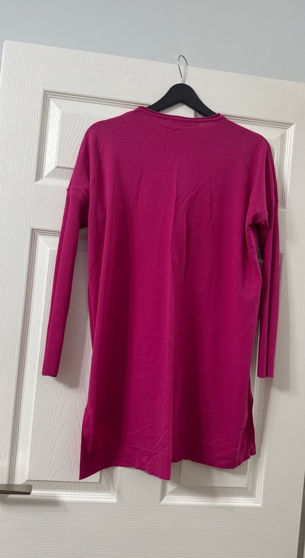 Kadın Pembe Uzun Kollu Salaş Tunik - Görsel 4