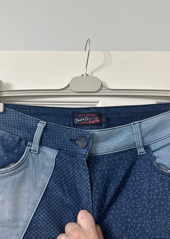 Düğmeli Mavi Midi Denim Etek - Görsel 3