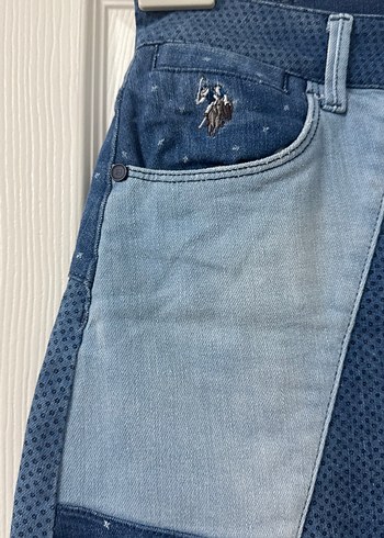Düğmeli Mavi Midi Denim Etek - Görsel 2