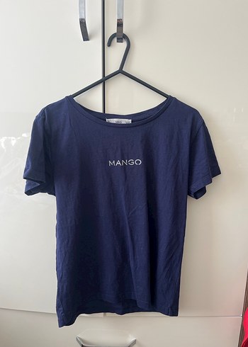 Mango Lacivert Baskılı Kadın Tişört