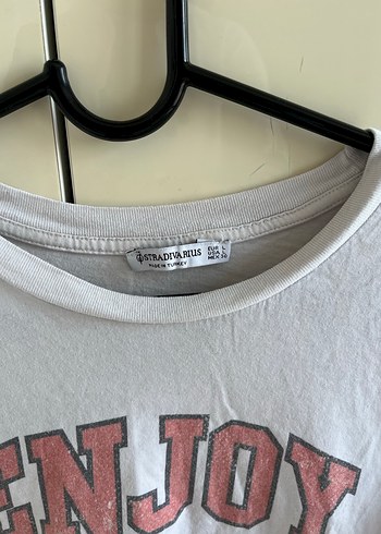 l Beden Beyaz Pamuklu Baskılı Kadın Tişört