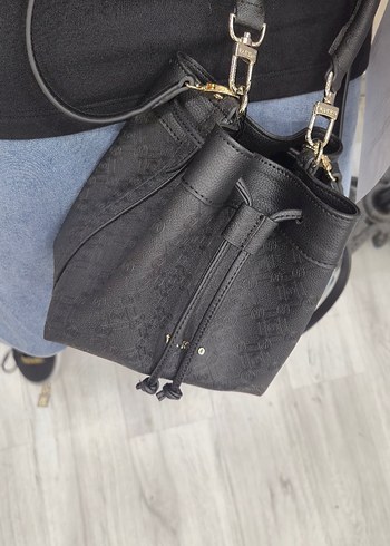 Beden siyah Renk Siyah Deri Kadın Çanta, Tokalı, Minimalist