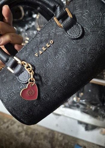 Vakko Siyah Yılan Desenli Deri Kadın Çanta - Görsel 4