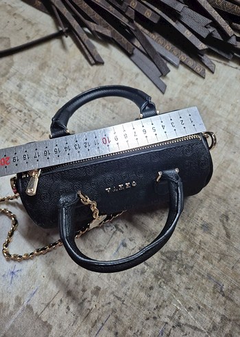 Vakko Siyah Yılan Desenli Deri Kadın Çanta - Görsel 6