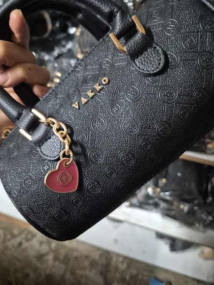 Vakko Siyah Yılan Desenli Deri Kadın Çanta - Görsel 4