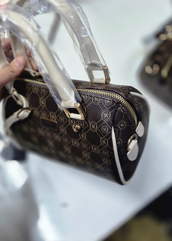 Kahverengi Baskılı Deri Kadın Çanta - Görsel 2