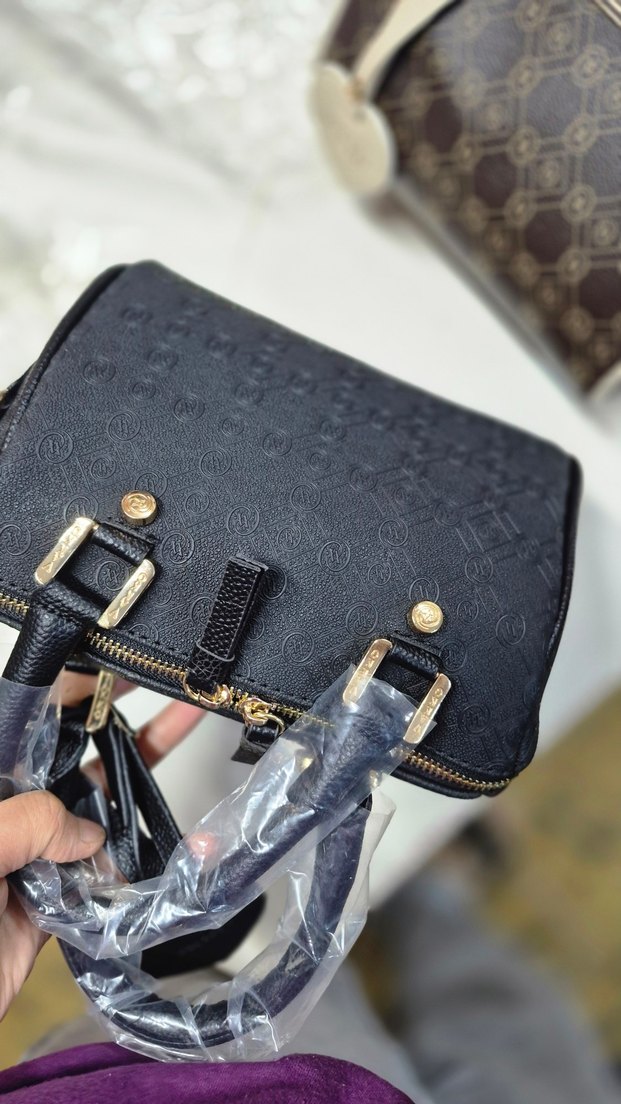 Siyah Deri Kadın Çanta - Görsel 4