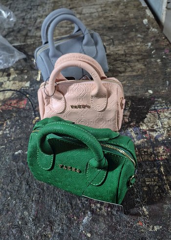 Pembe Deri Kadın El Çantası - Görsel 2