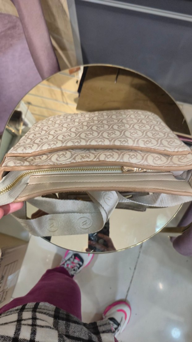 Beyaz Nakışlı Kemer Detaylı Kadın Çanta - Görsel 3