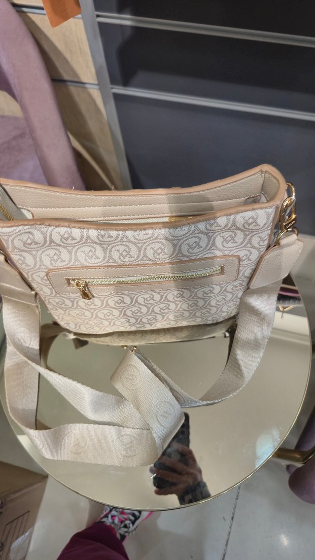 Beyaz Nakışlı Kemer Detaylı Kadın Çanta - Görsel 4