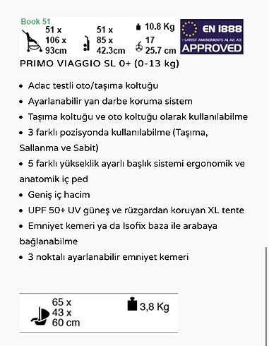 0 - 13 kg Beden gri Renk Peg perego book 51S bebek arabası