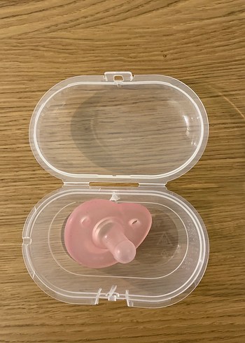 Pastel Pembe Emzik ve Şeffaf Kutusu philips avent soothie 0-6 ay