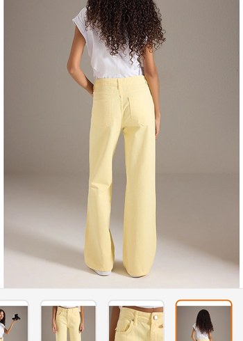 Sarı Kadın Kot Pantolon - Görsel 4