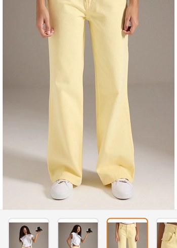 Sarı Kadın Kot Pantolon - Görsel 2