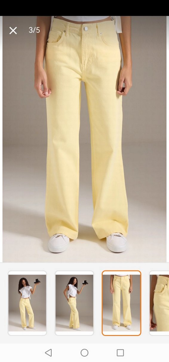 Sarı Kadın Kot Pantolon - Görsel 2