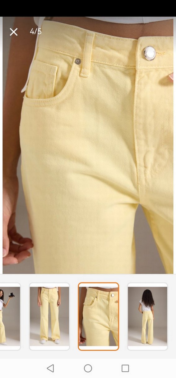 Sarı Kadın Kot Pantolon - Görsel 3