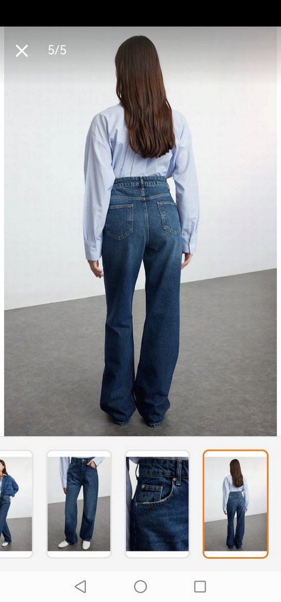 Koyu mavi kot pantolon - Görsel 2