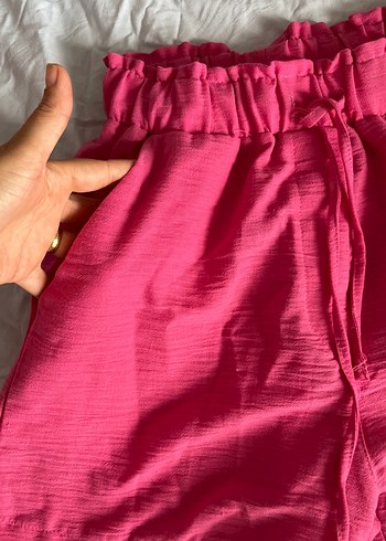 Trendyol & Milla Pembe Keten Mini şort