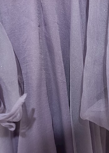 Uzun Mor Gotik Strappy Abiye Elbise - Görsel 7