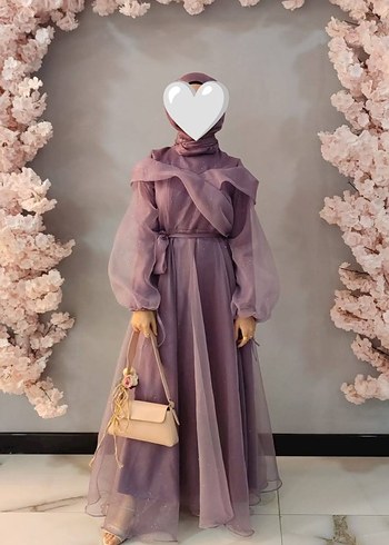 Abiye Uzun Mor Gotik Strappy Abiye Elbise
