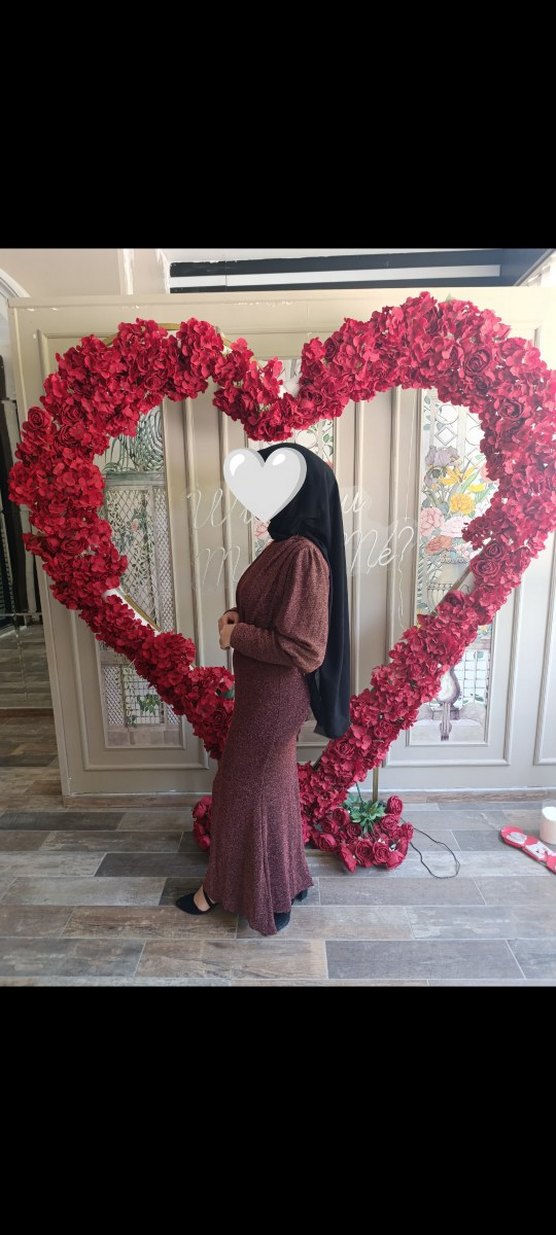 Balık Bordo V Yakalı Uzun Kollu Uzun Abiye Elbise - Görsel 2