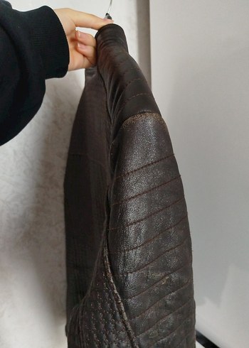 Dericlub Koyu Kahverengi Hakiki Deri Ceket | Kullanılmış - Görsel 8