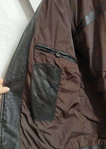 Dericlub Koyu Kahverengi Hakiki Deri Ceket | Kullanılmış - Görsel 11