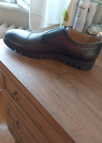 Klasik Siyah Deri Tokalı Erkek Ayakkabı - Görsel 2