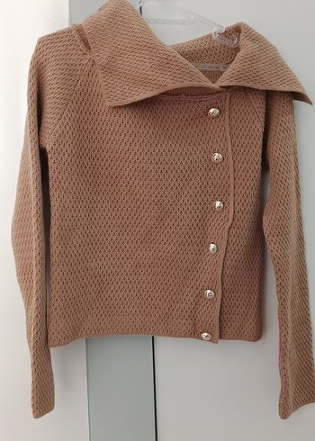 Bej Kadın Triko Uzun Kollu Bluz - Görsel 2